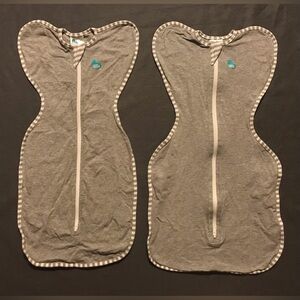 Set of 2 Grey Love To Dream Swaddle Up Sleep Sacks